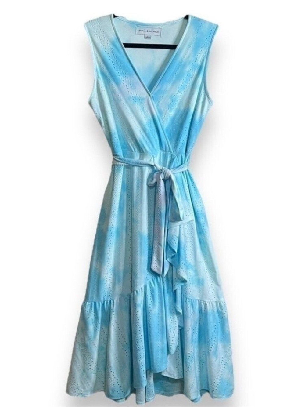 Tie Dye Maxi Dress Blue Women's Size Small